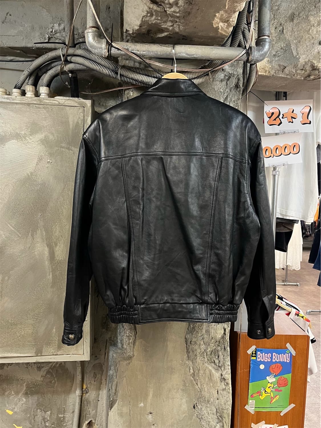 빈티지 양가죽 레더 자켓 블랙 M #csz3942 상품이미지2