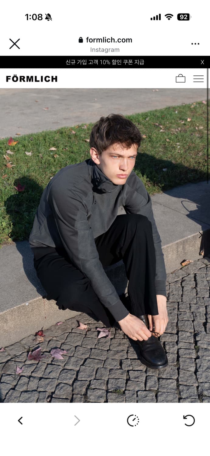 Formlich BUTTON HIGH NECK SWEATER / GREY 상품이미지1