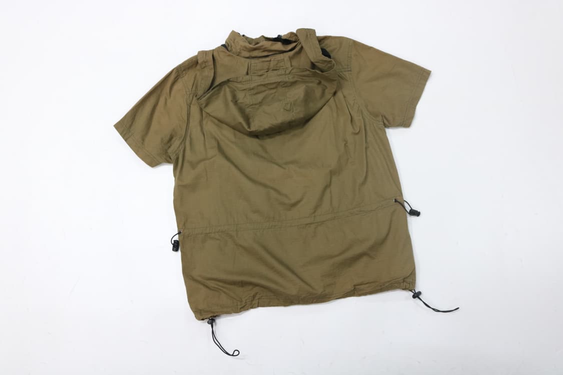 BEAUMERE 빈티지 립스탑 반팔 아노락 후드 자켓 (M) 상품이미지6