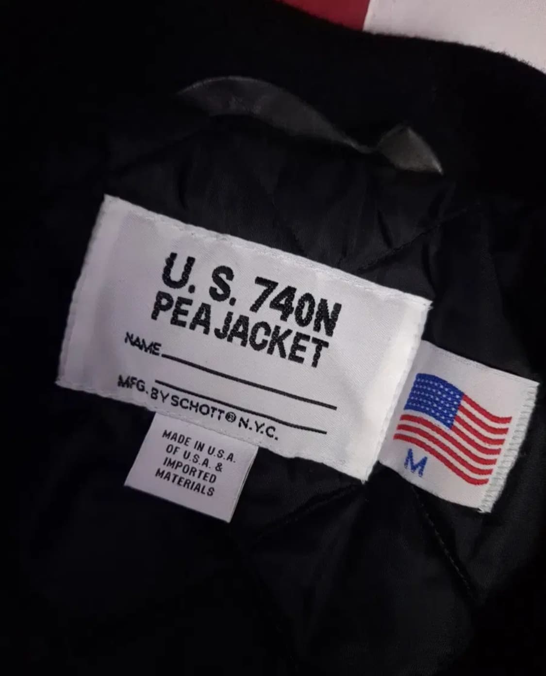 새제품 오리지날 신형 미국제조 미해군 TYPE 쇼트사 울 더플피코트 상품이미지3