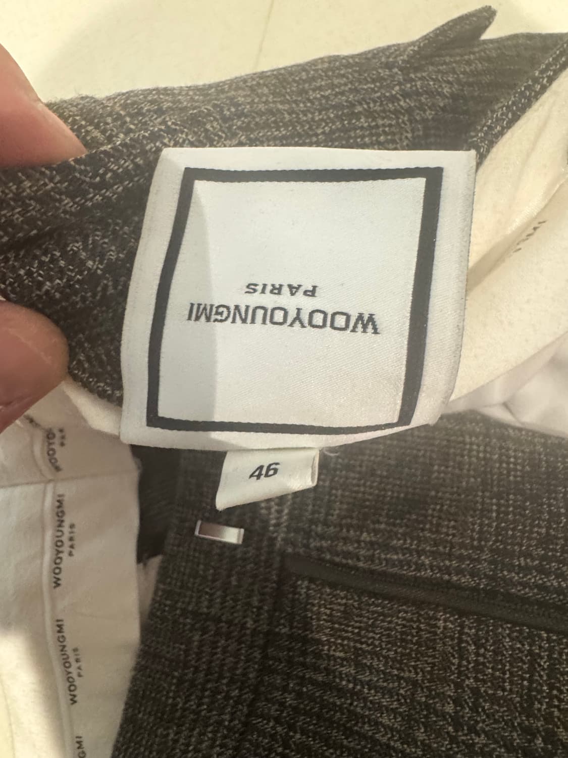 우영미 20fw 메인체크 턴업 팬츠 팝니다 상품이미지3