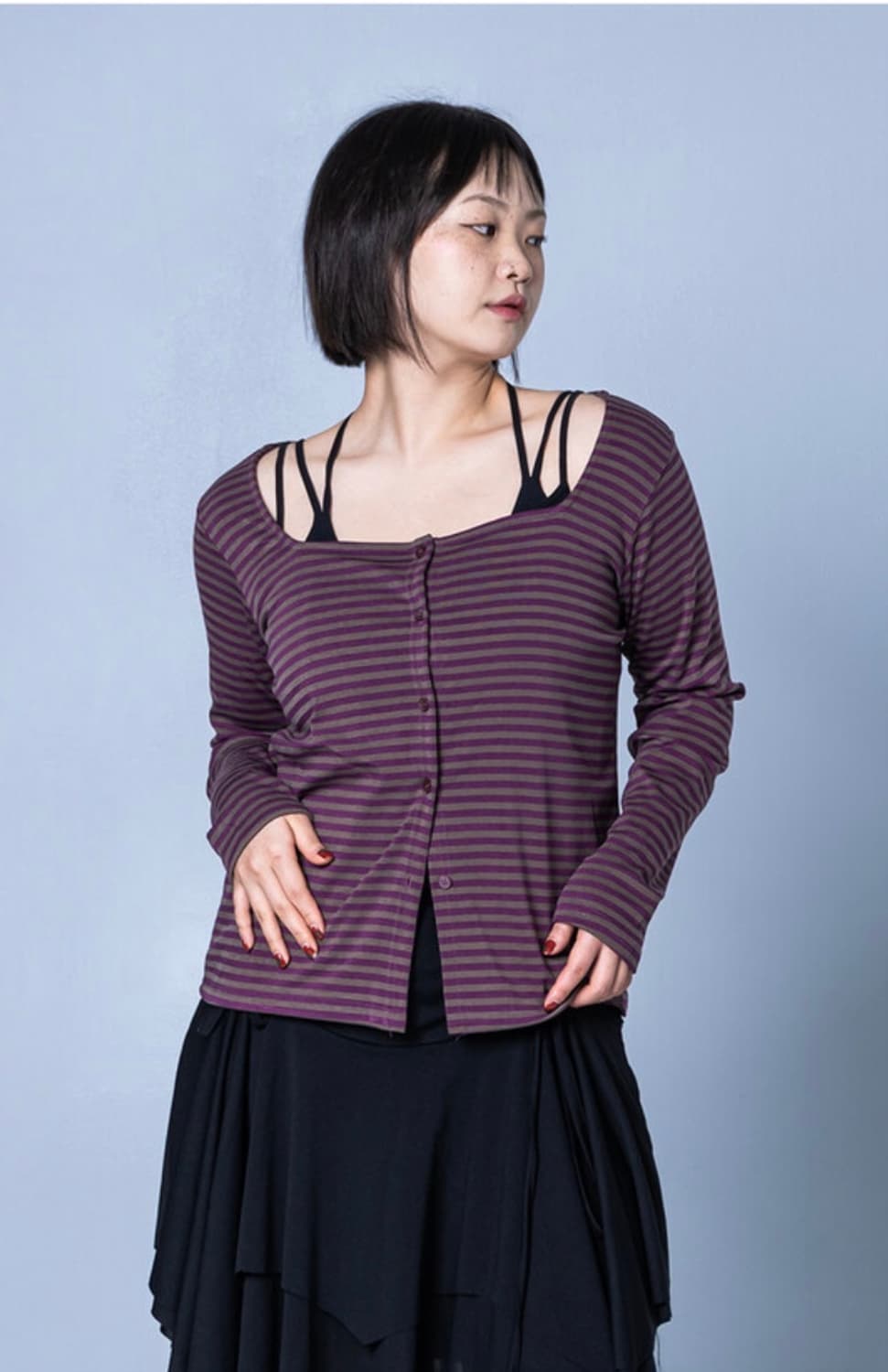 틸다 단가라 스퀘어 가디건 상품이미지2