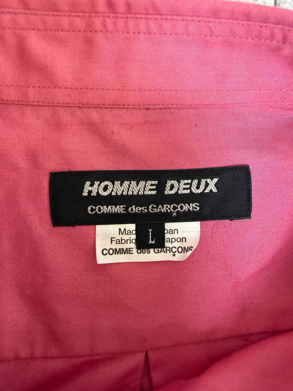 꼼데가르송 옴므 듀스 핑크셔츠 상품이미지3