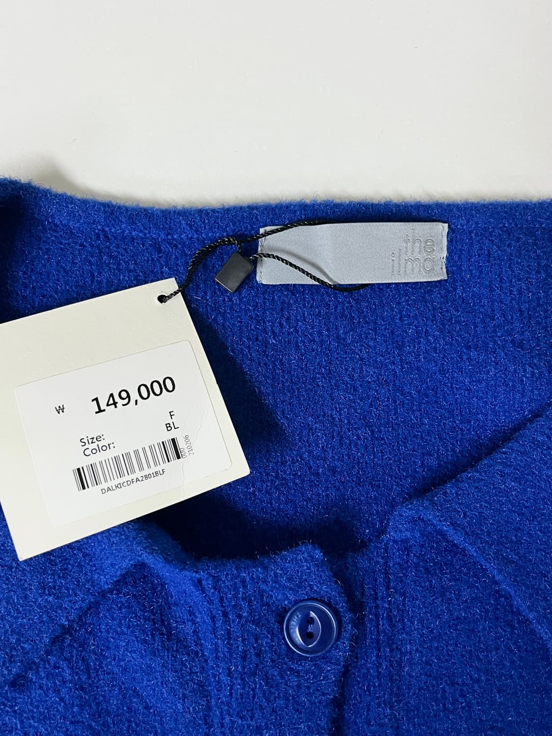 F) 새상품 더 일마 The ilma 크롭 가디건 블루 상품이미지4