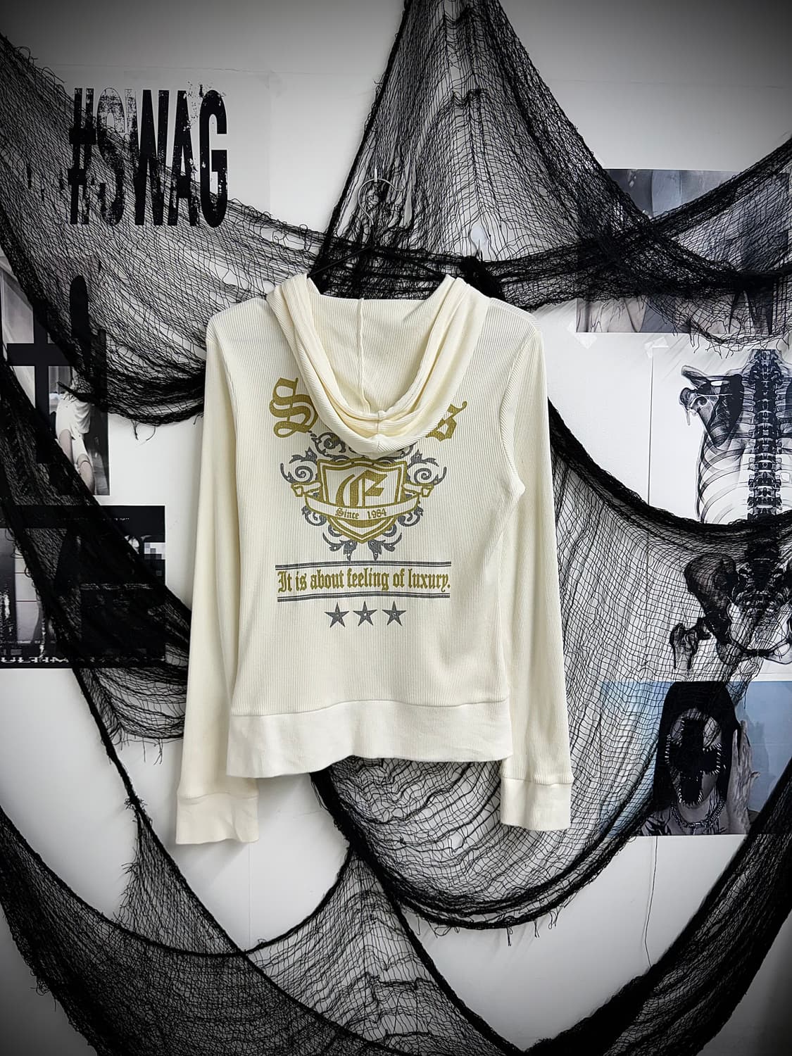 00s glitter printing hood zipup 상품이미지4