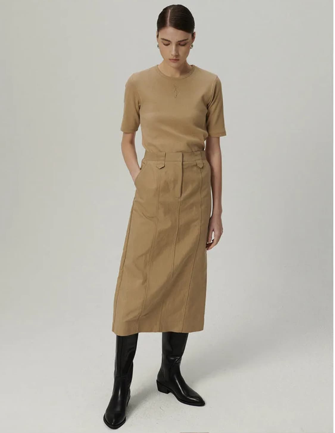 르아워 스커트 베이지 1사이즈 새상품 (정가 132,000원) 상품이미지1