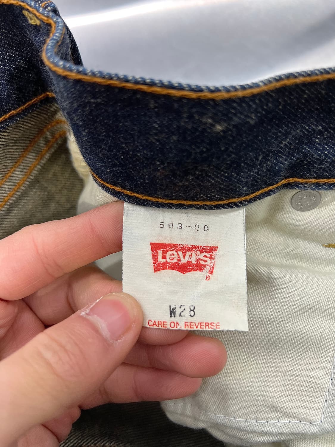 리바이스 503 클래식 레드 탭 인디고 데님 팬츠 상품이미지7