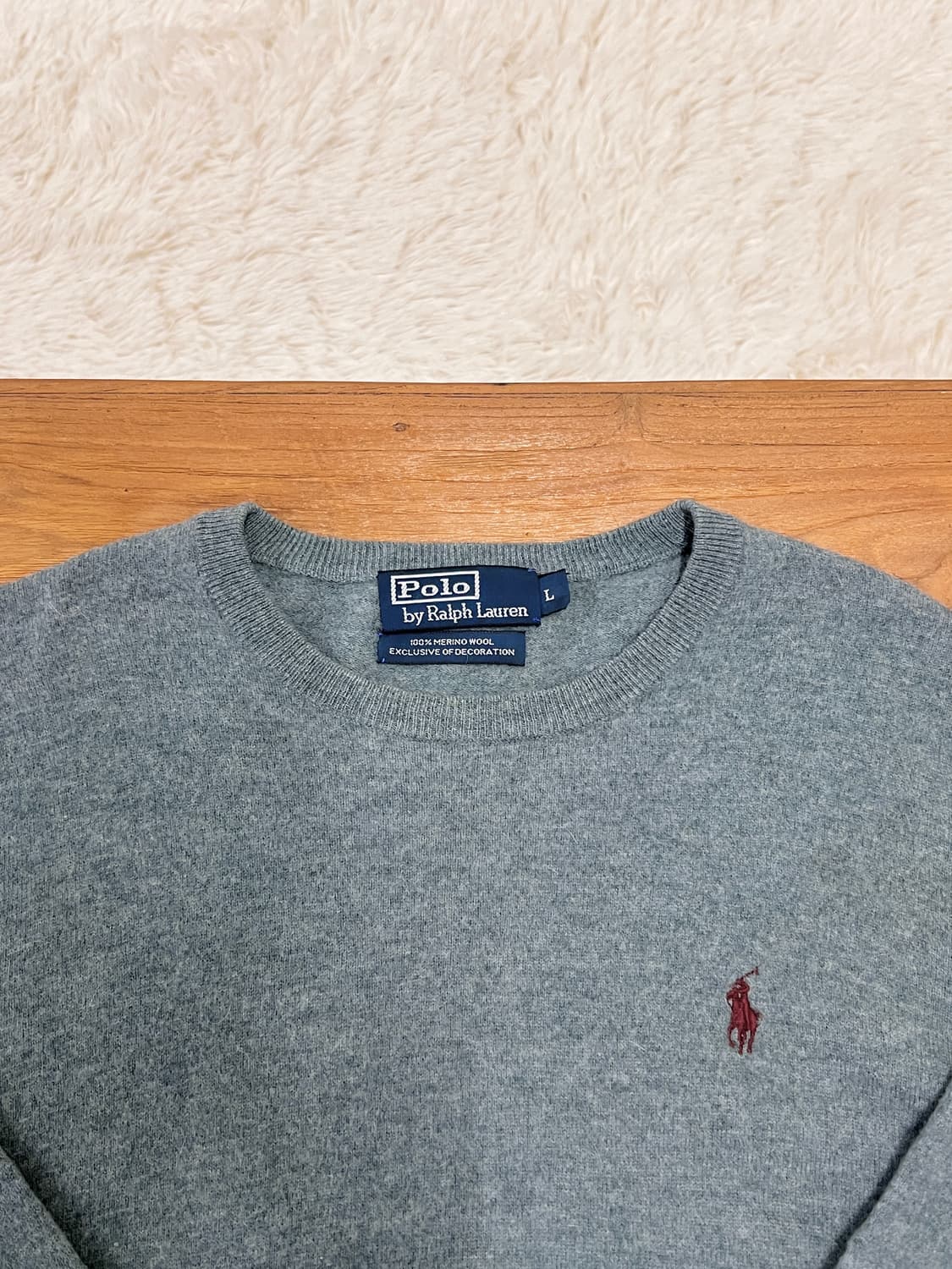 폴로 랄프로렌 크루넥 울 니트 스웨터 상품이미지2