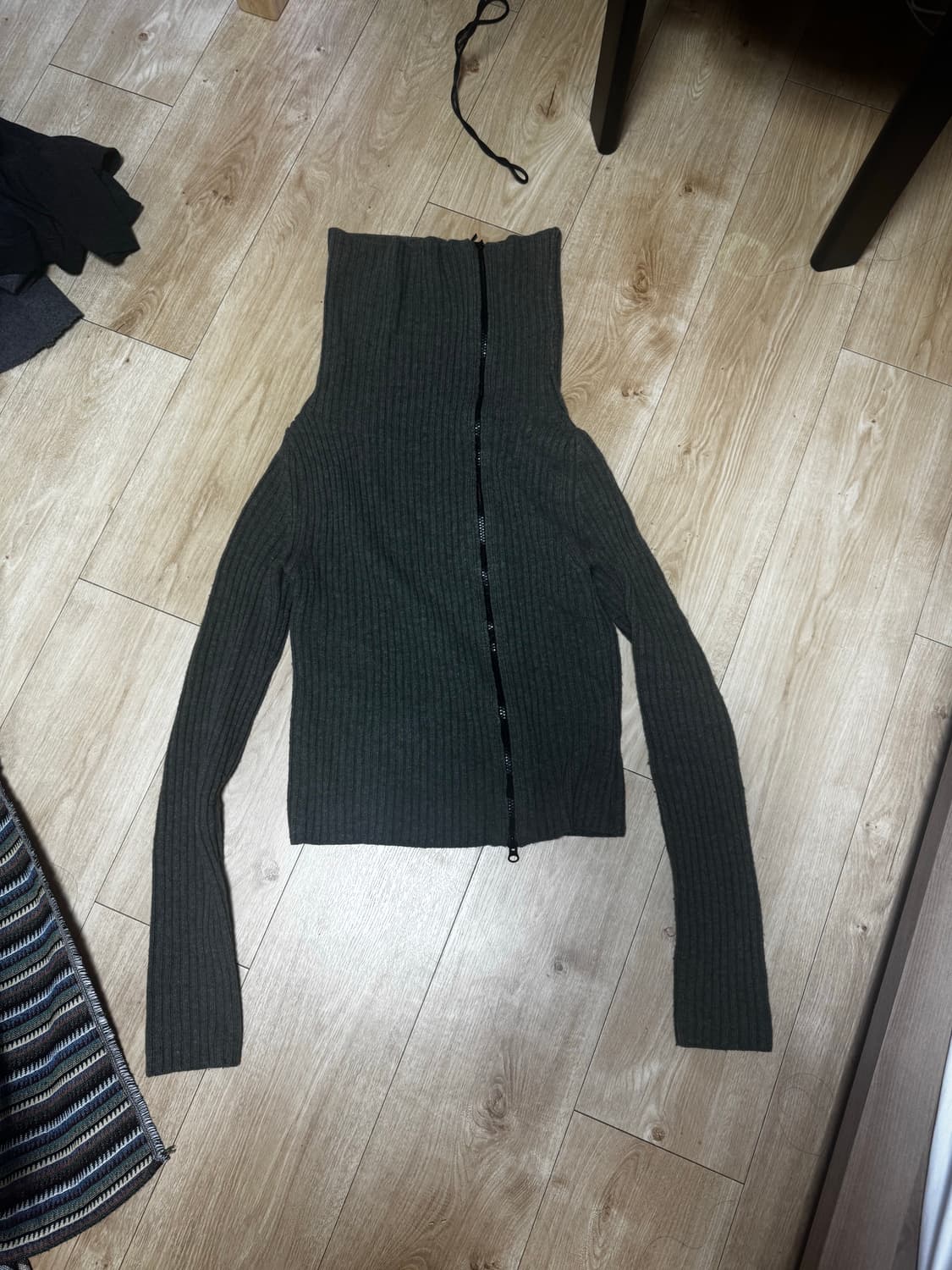 Open yy 니트 집업 상품이미지3