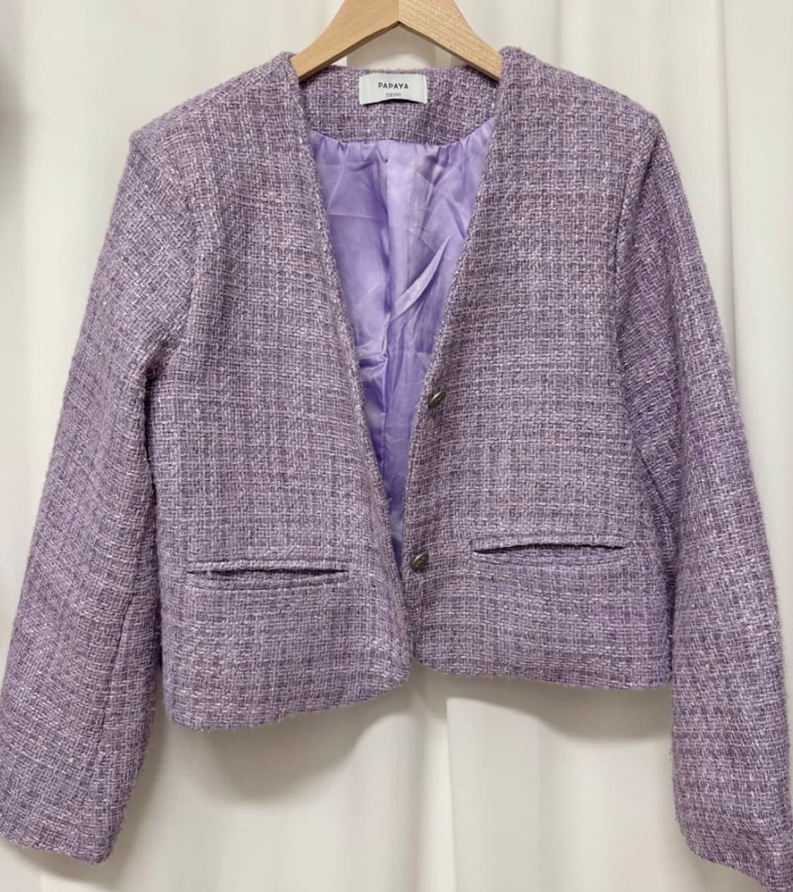 파파야 퍼플 트위드 자켓 상품이미지9