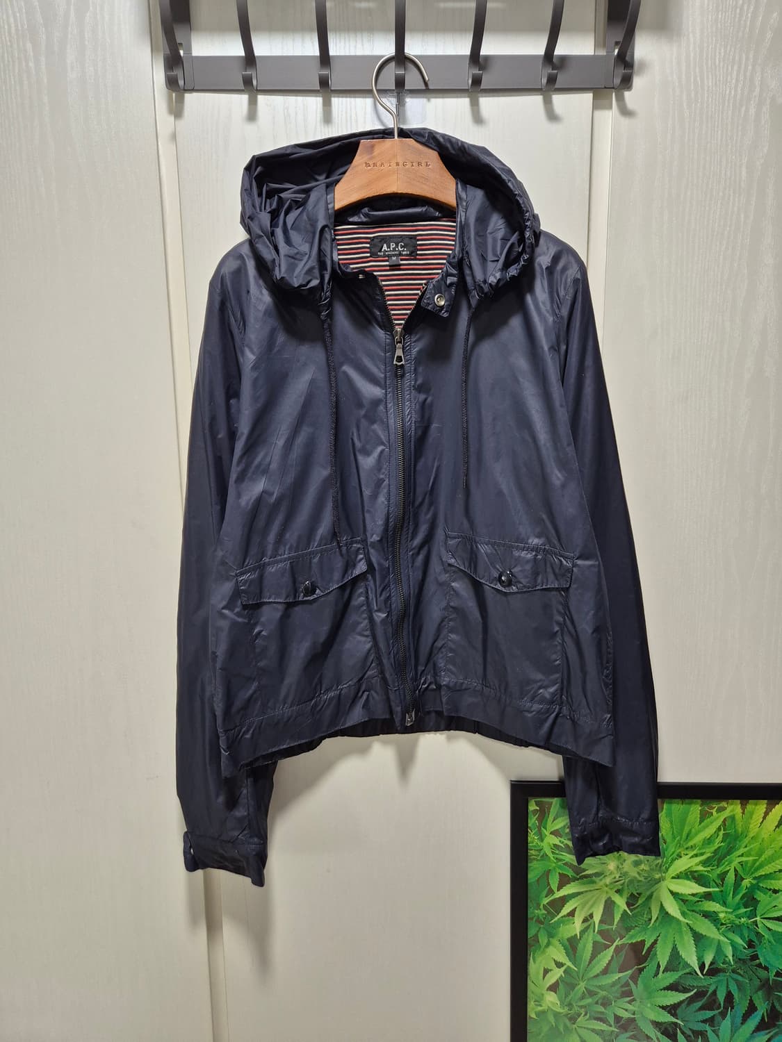 (타임세일)A.P.C. 네이비 후드 바람막이 상품이미지1