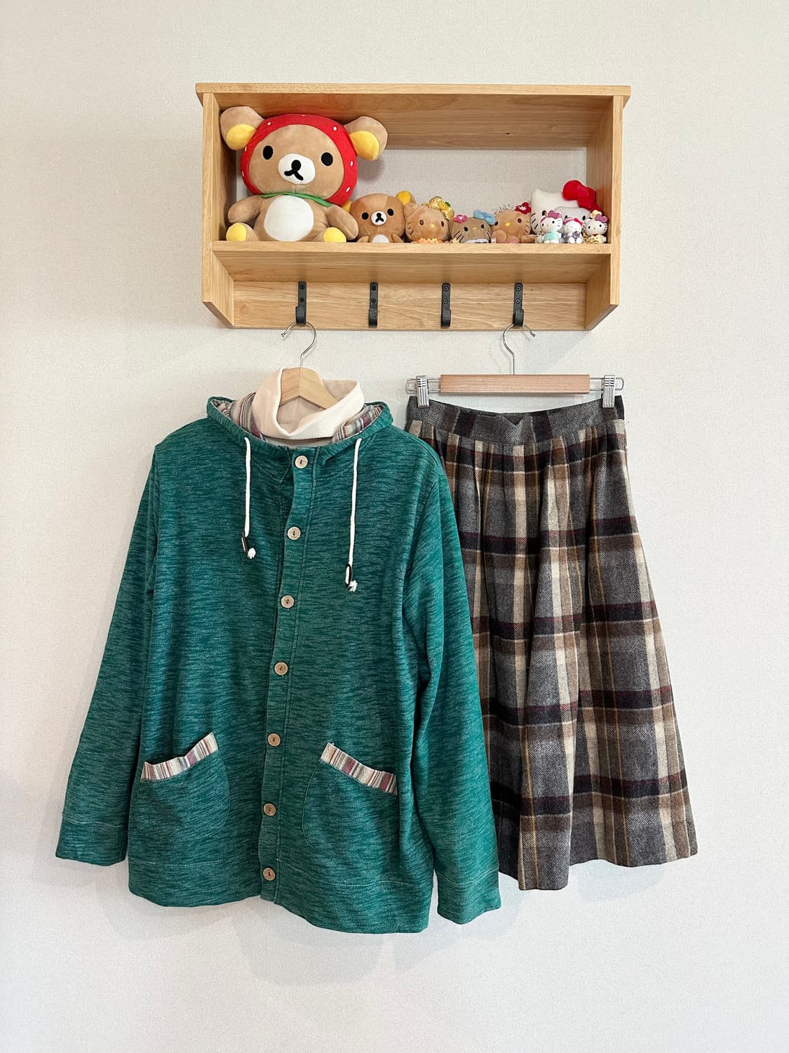 jpn 하구미 스즈코 모리걸 히피 키치 아오이유우 레이어드 코디세트 상품이미지1