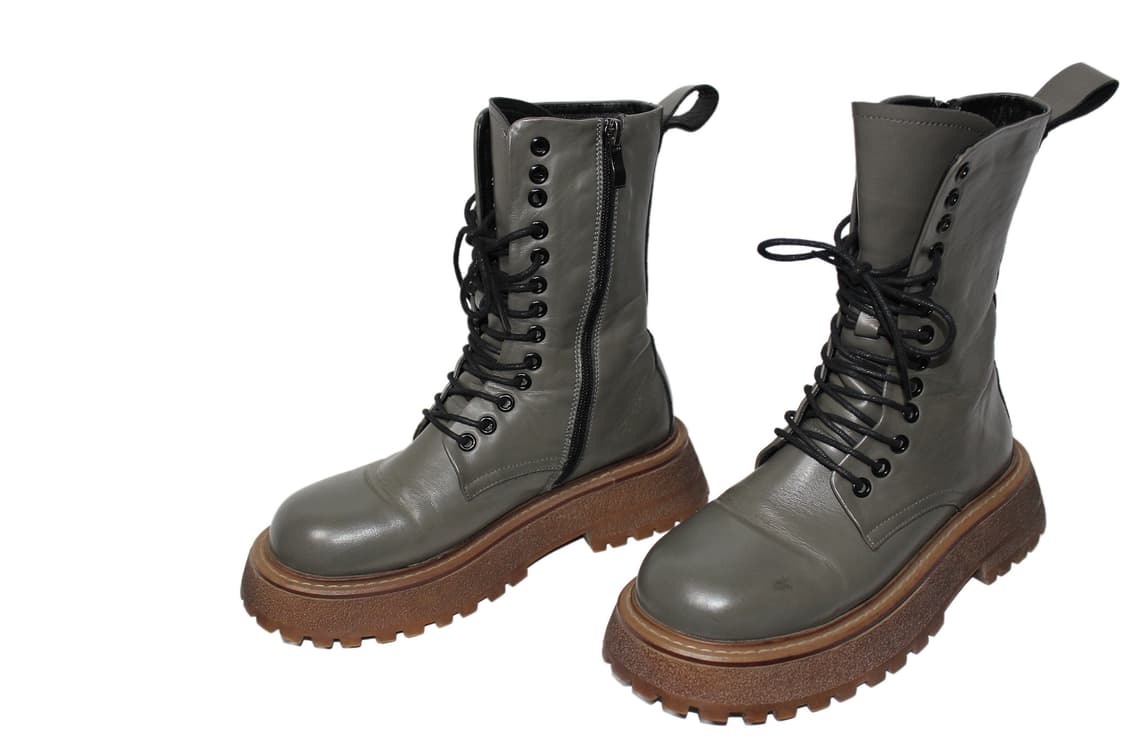 Unknown 레더 레이스업 부츠 상품이미지1