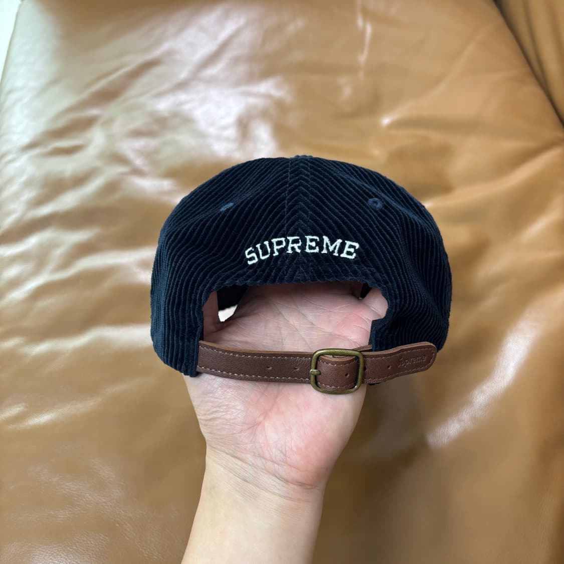 Supreme 슈프림 코듀로이 네이비 S로고 6패널 볼캡 모자 Navy 상품이미지7