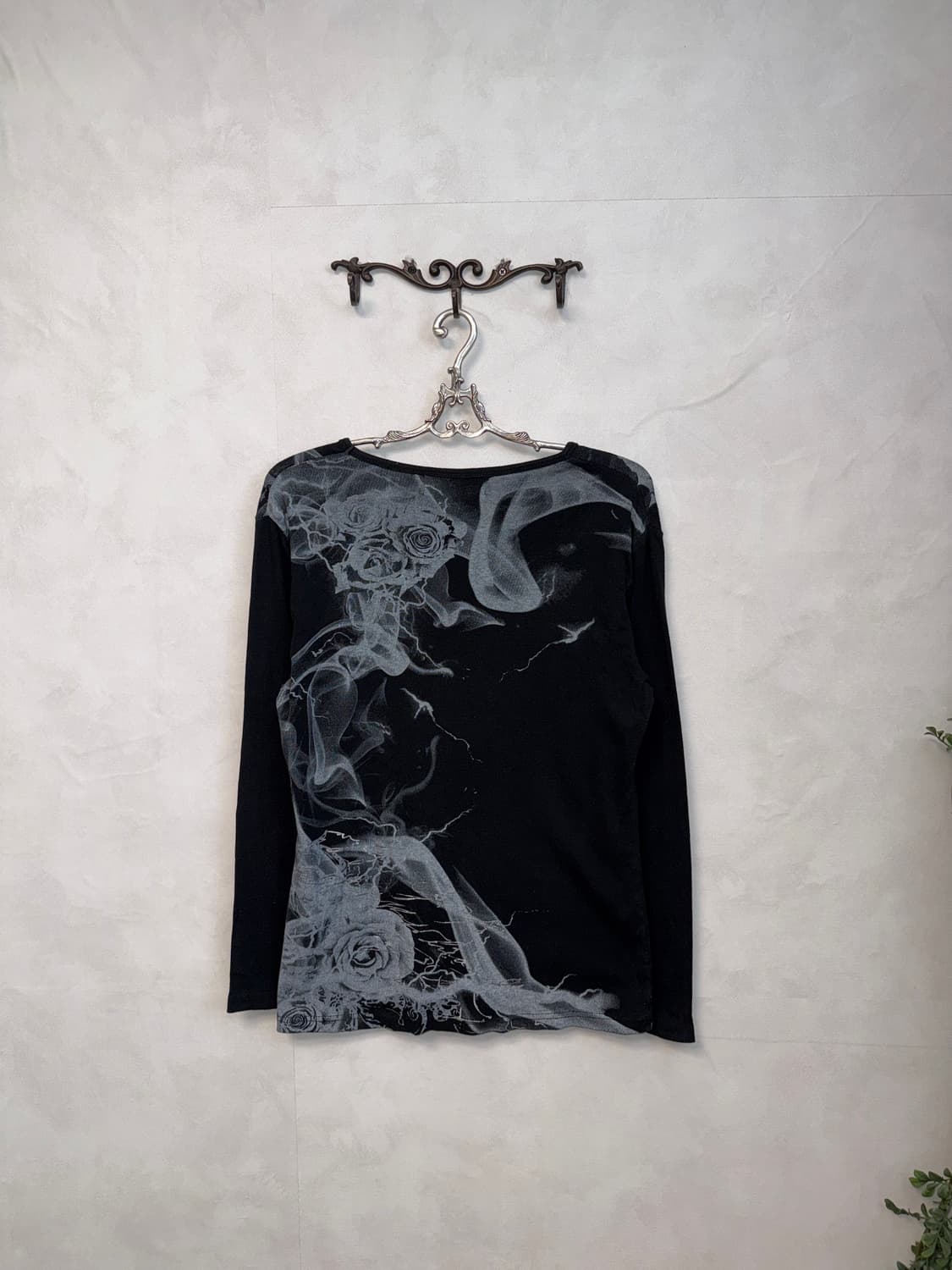 Black tie dye oriental rose long sleeve  상품이미지3