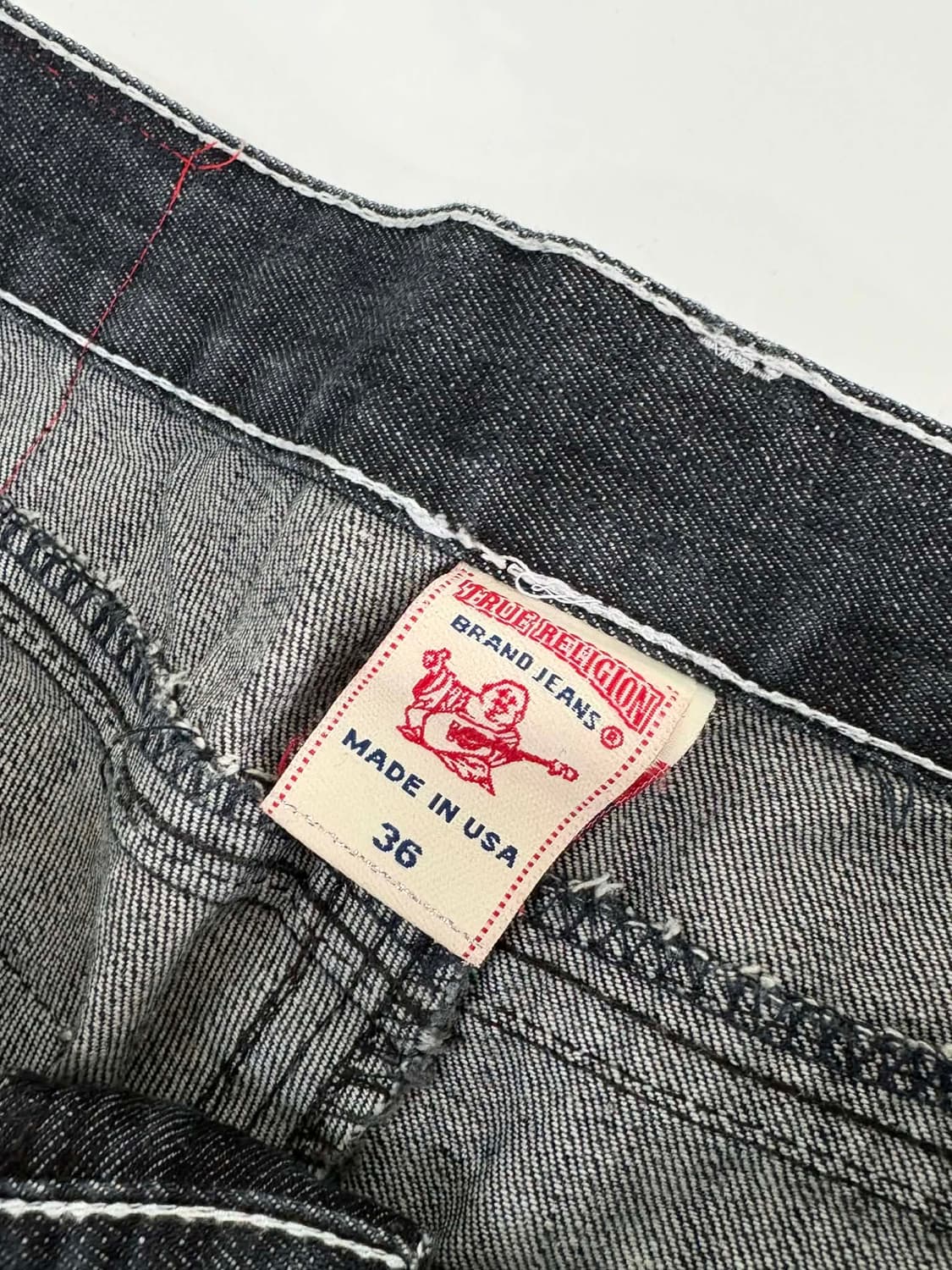 [36] 트루릴리젼 레인보우 빌리 블랙 데님 팬츠 made in usa 상품이미지3