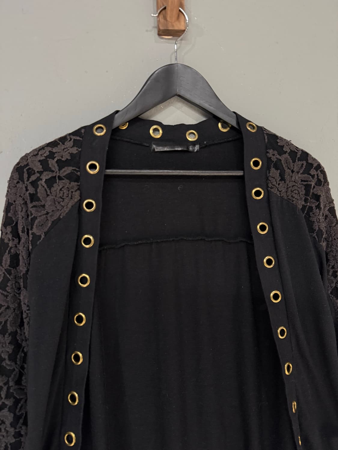 eyelet hole lace detail bolero cardigan  상품이미지7