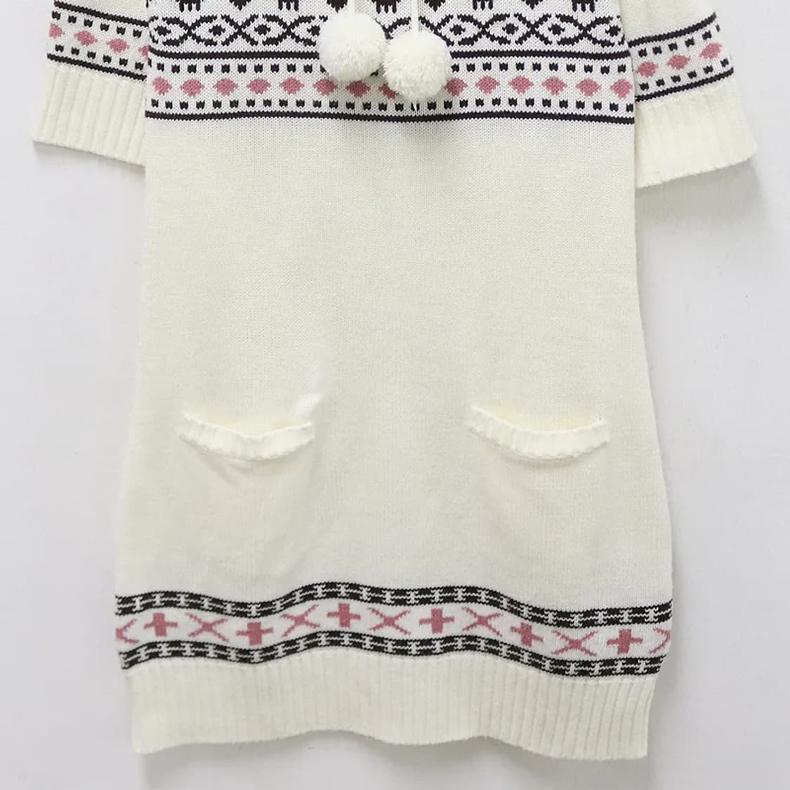 J-HONEY 울 후드 반팔 니트 원피스 63290 상품이미지4