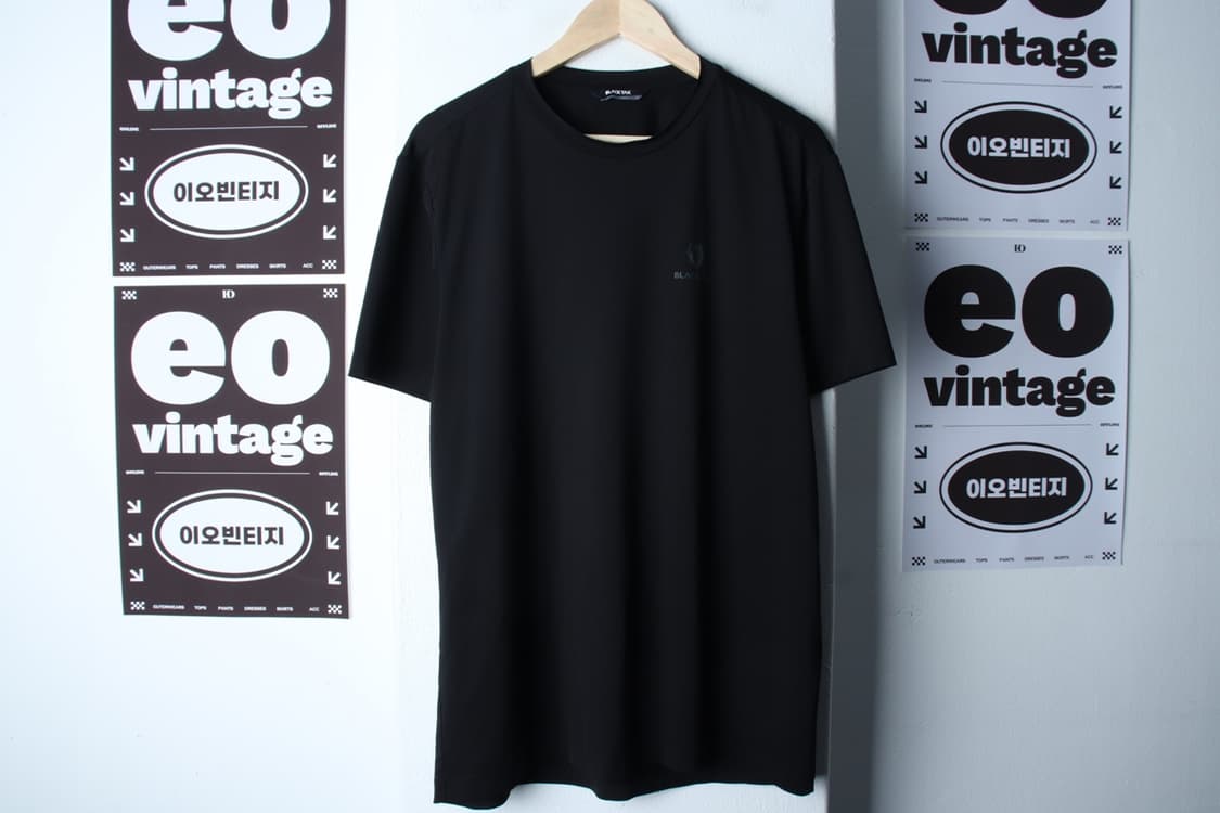 (L-XL) 블랙야크 반팔 티셔츠 기능성 스몰로고 블랙-H32961 상품이미지2