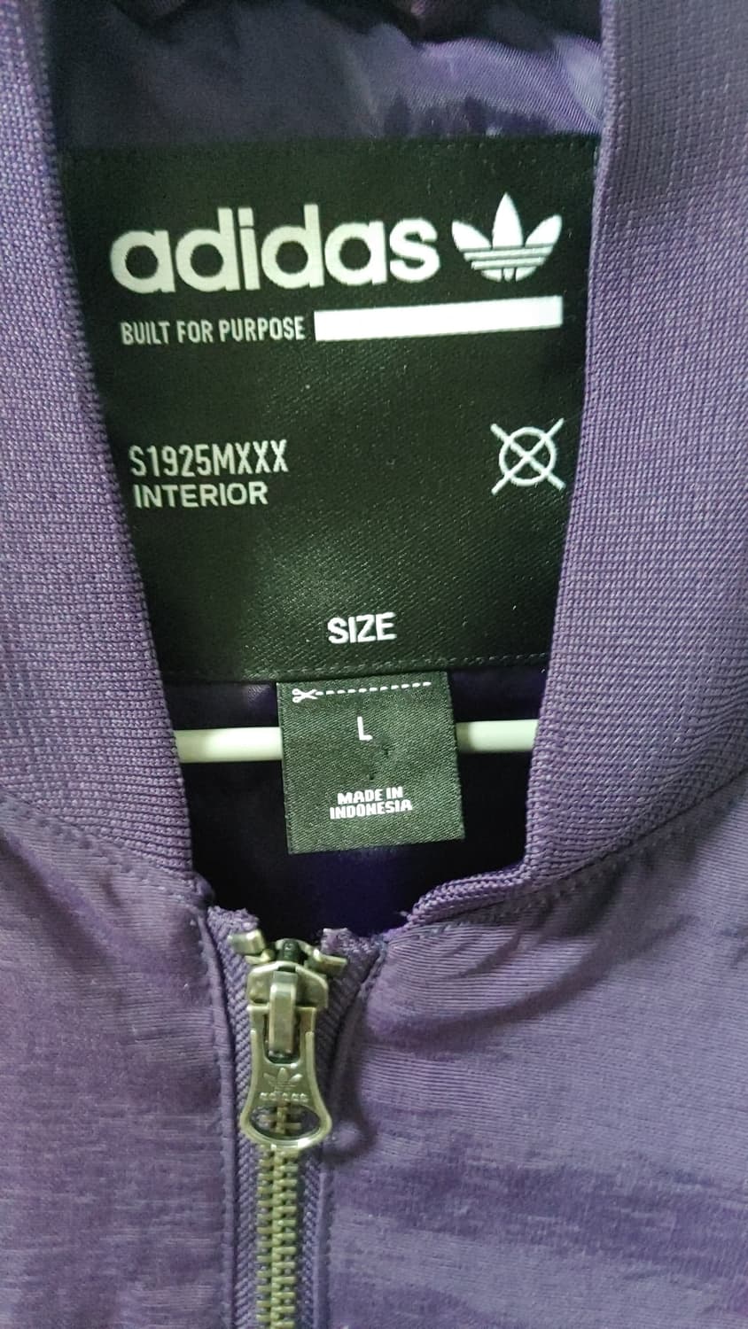 아디다스 바시티 봄버 자켓 퍼플 L 상품이미지3