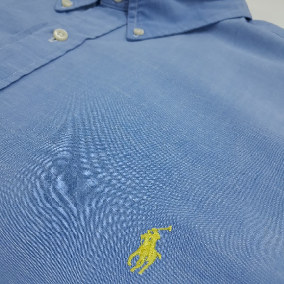 Co554 2XL Big 폴로 랄프로렌 스카이블루 반팔 셔츠 남방 상품이미지4
