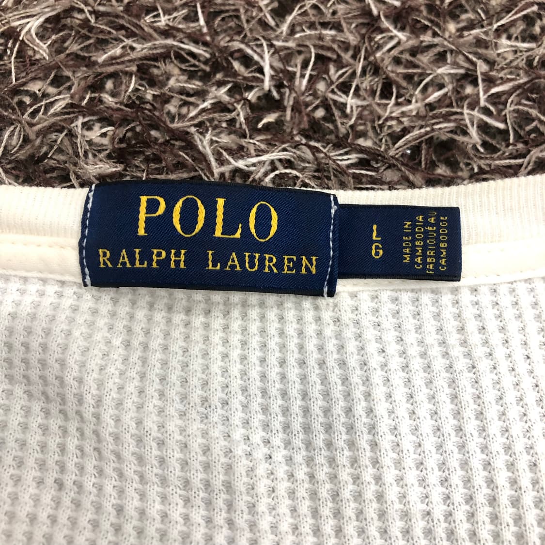 폴로 랄프로렌 화이트 와플 긴팔티 롱슬리브 상품이미지3