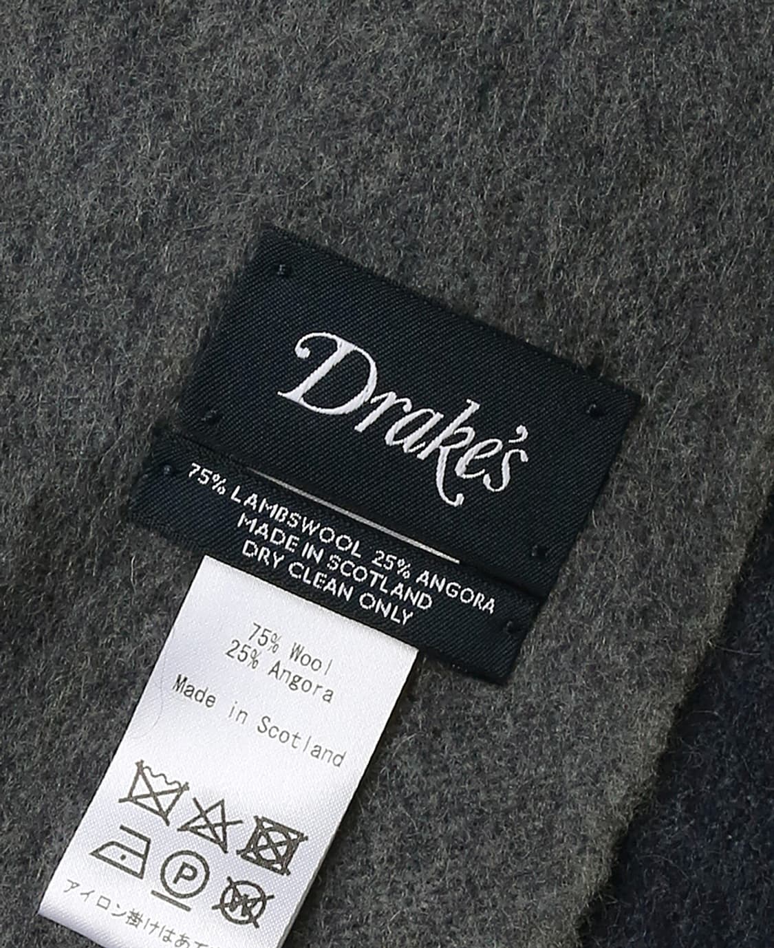 드레익스 [Drake's] 스코틀 미드그레이 & 네이비 리버시블 머플러 상품이미지4