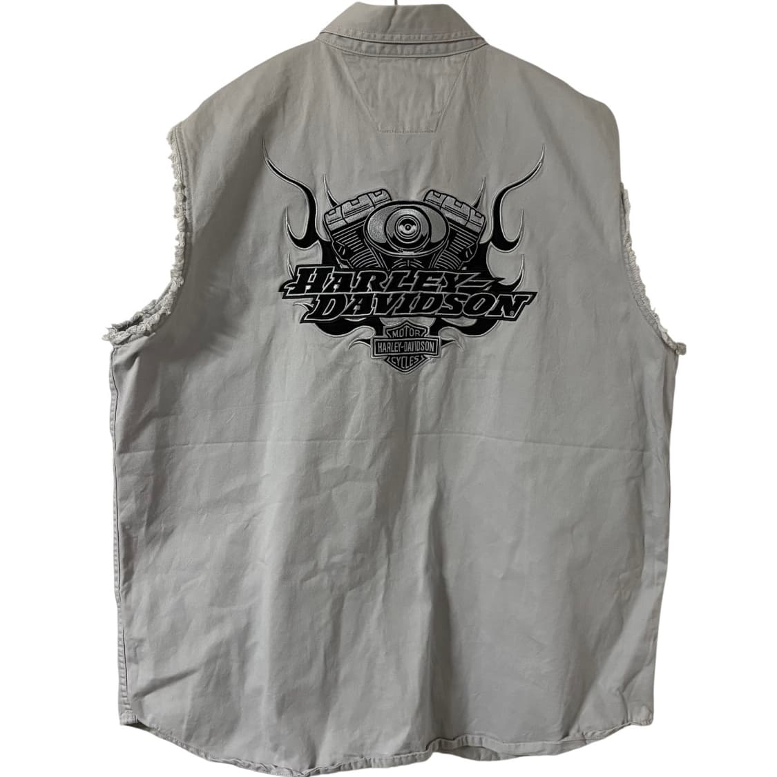 할리데이비슨 플레임 트윈캠 코튼 바이커 베스트 조끼 XL 상품이미지2