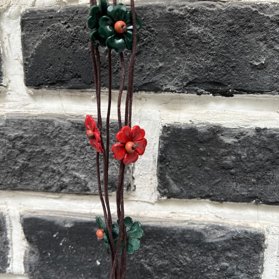 레더 플라워 목걸이 상품이미지4