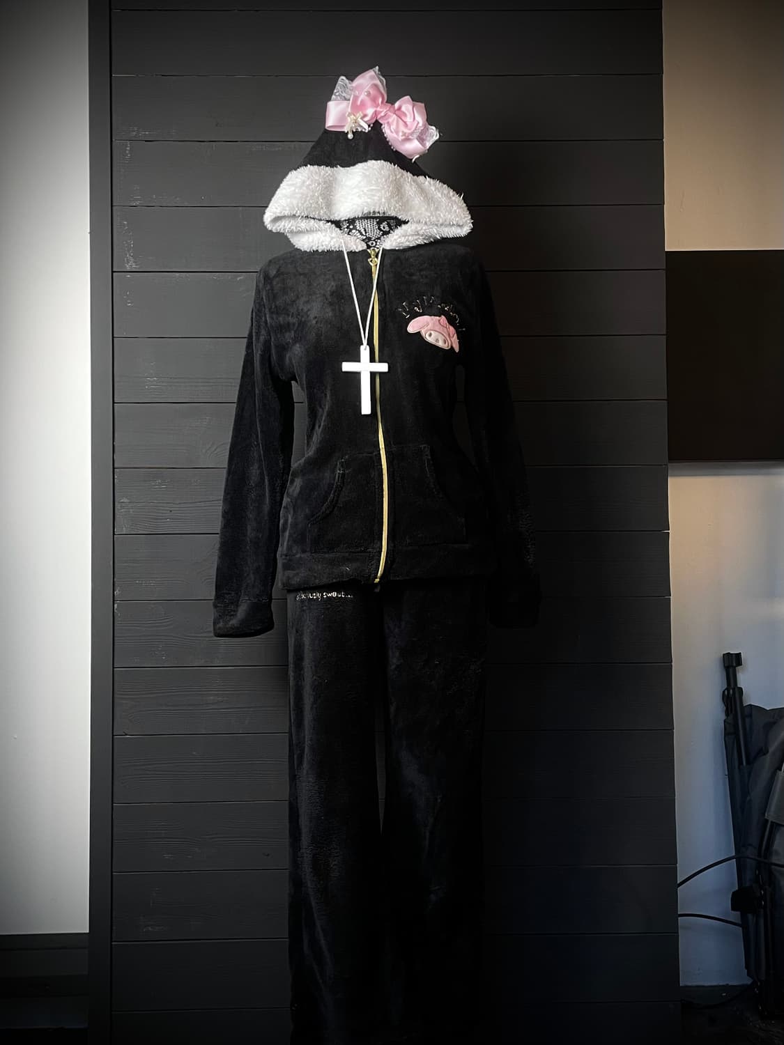 SANRIO 산리오 마이멜로디 블랙 트레이닝 후드집업 세트 상품이미지2