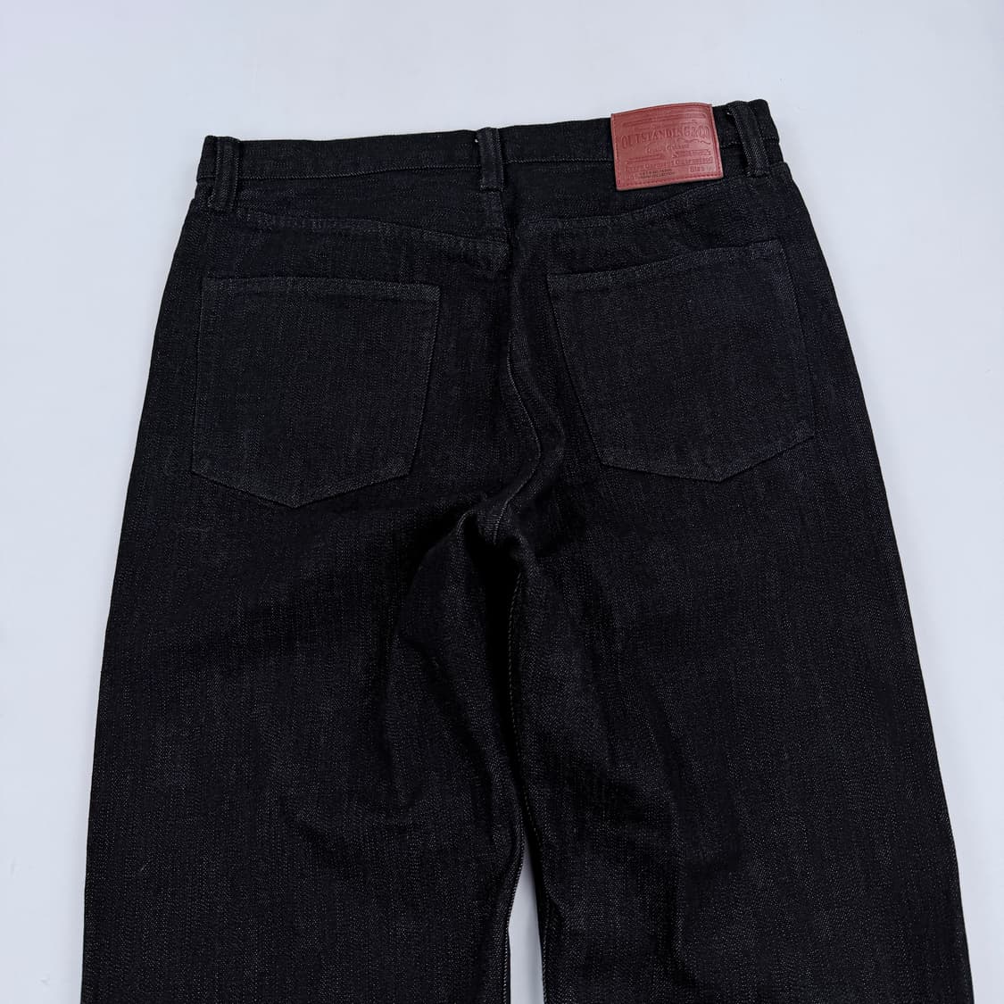 아웃스탠딩 40S SELVEDGE STRAIGHT PANTS  블랙 상품이미지7