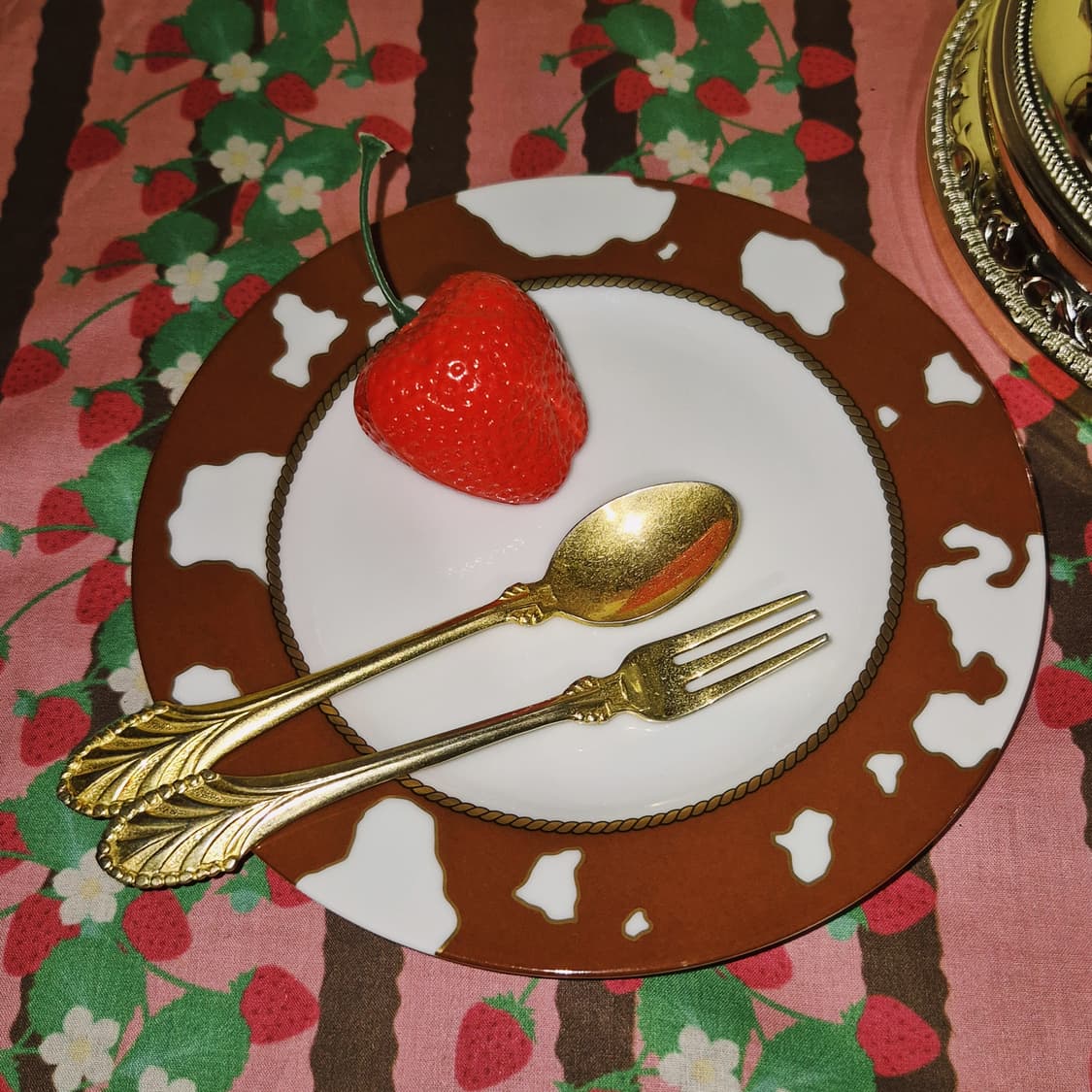 80s 시세이도 x 안젤라 커밍스 카우 접시 1p 상품이미지8