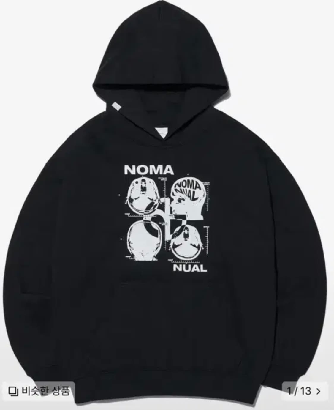 노매뉴얼 mri hoodie black 상품이미지1