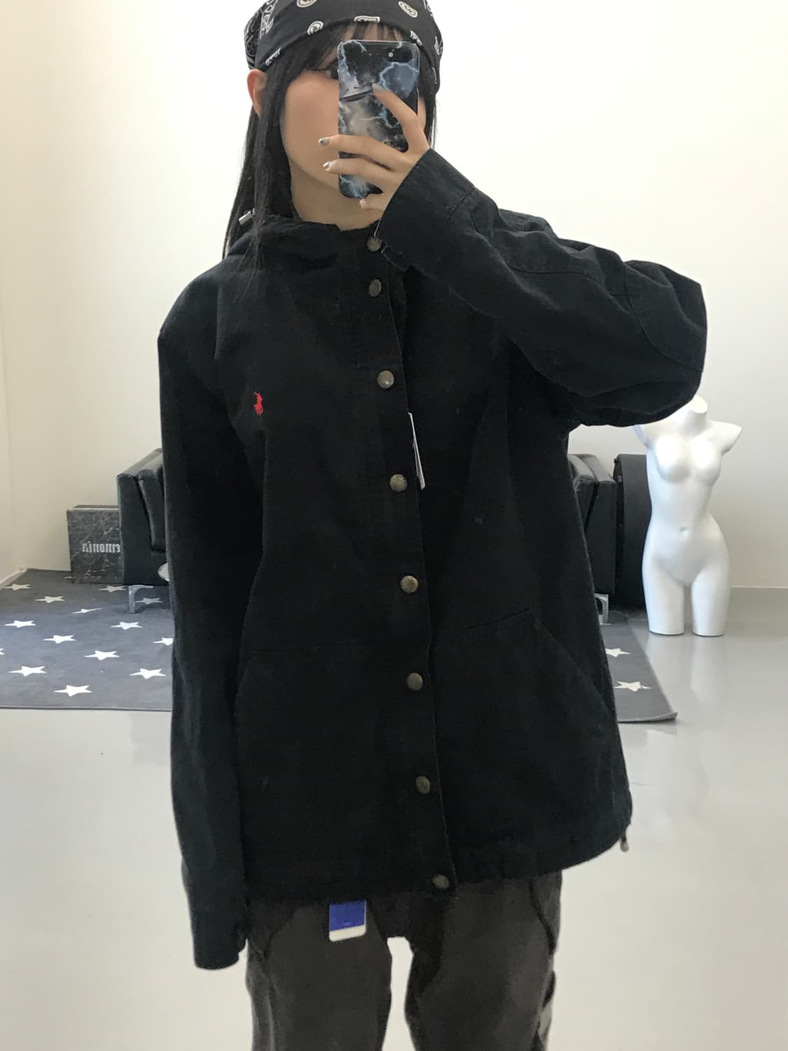 폴로 랄프로렌 블랙 후드자켓 상품이미지2