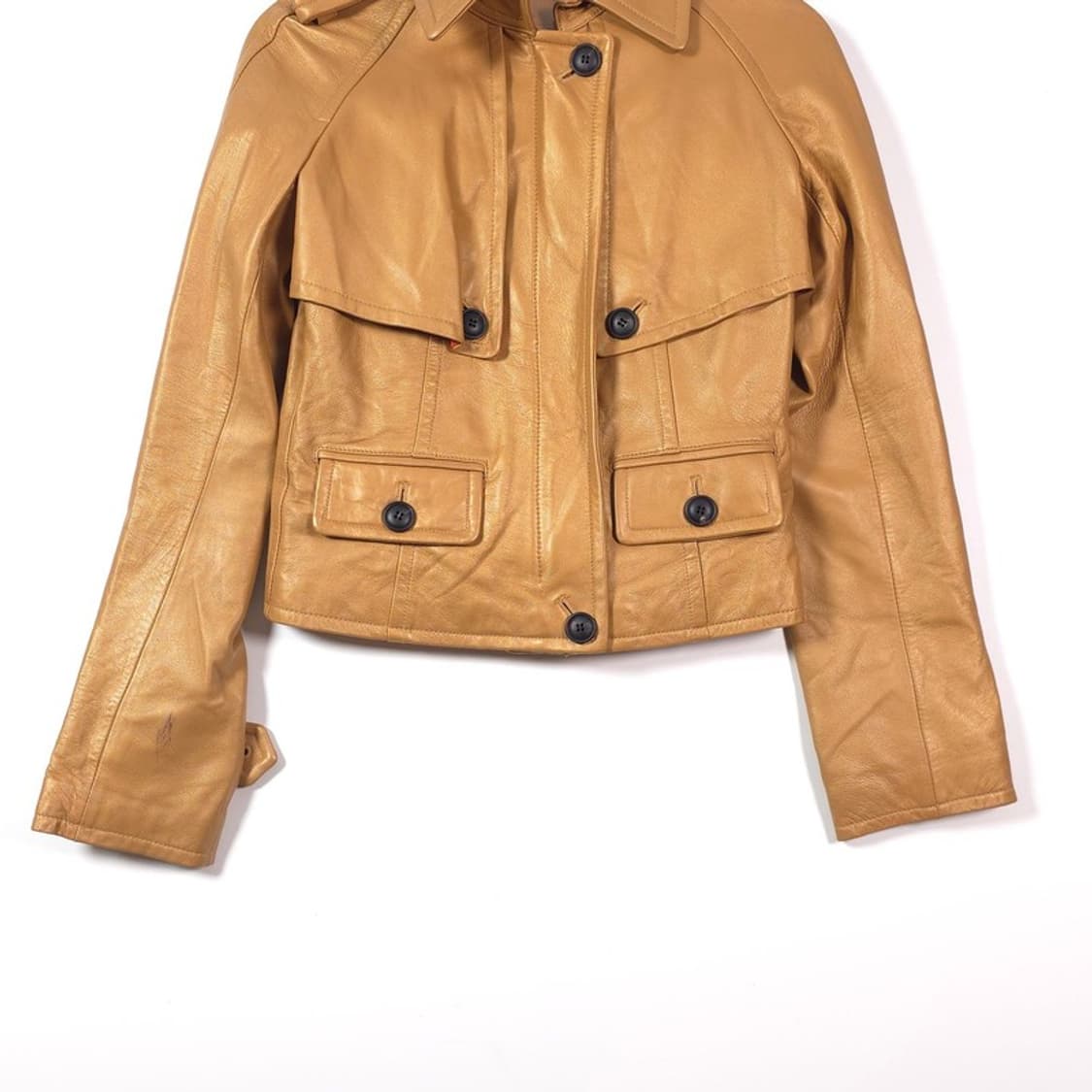 카루소 리얼 양가죽 100% 견장 숏 레더 자켓 55 상품이미지4