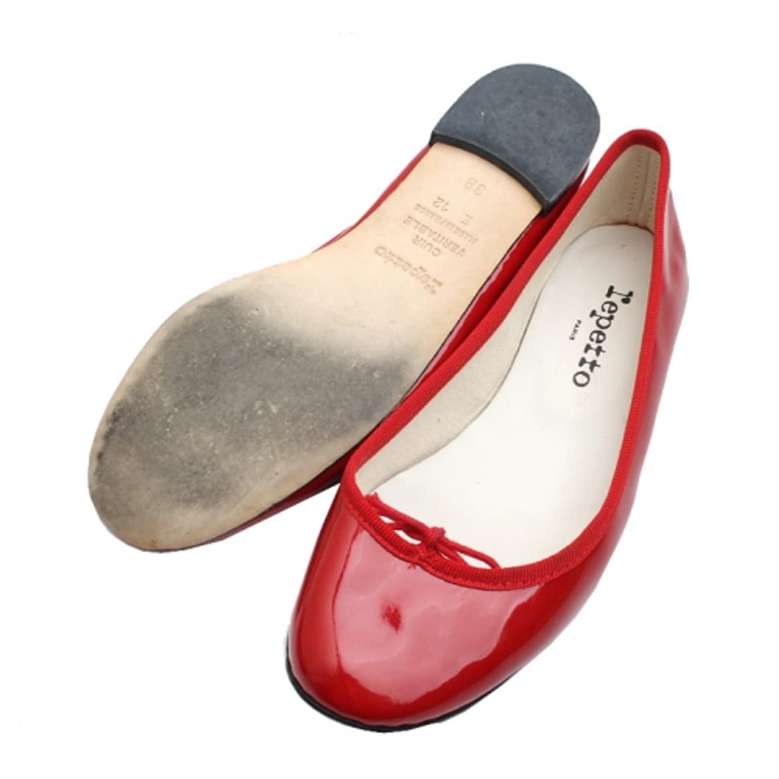 레페토 레드 페이던트 산드리옹 플랫슈즈 38 상품이미지3