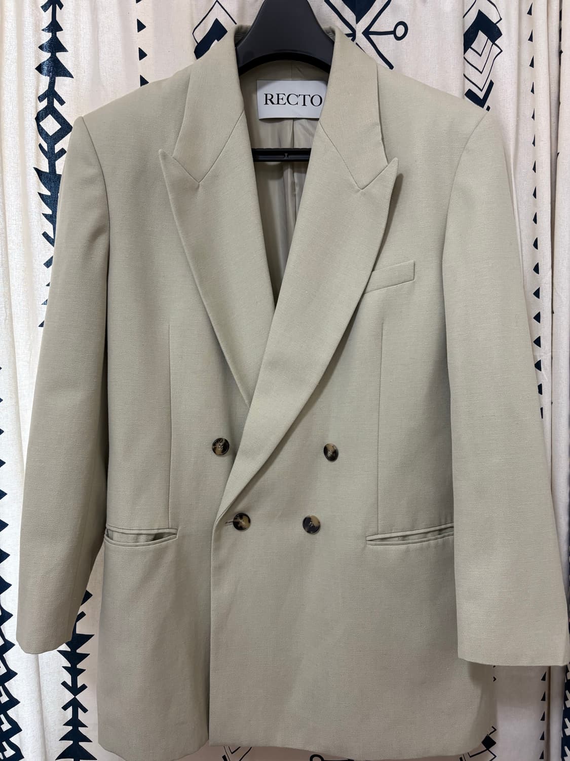 렉토 버진 울 오버핏 더블 보트 자켓 라이트 카키 상품이미지6