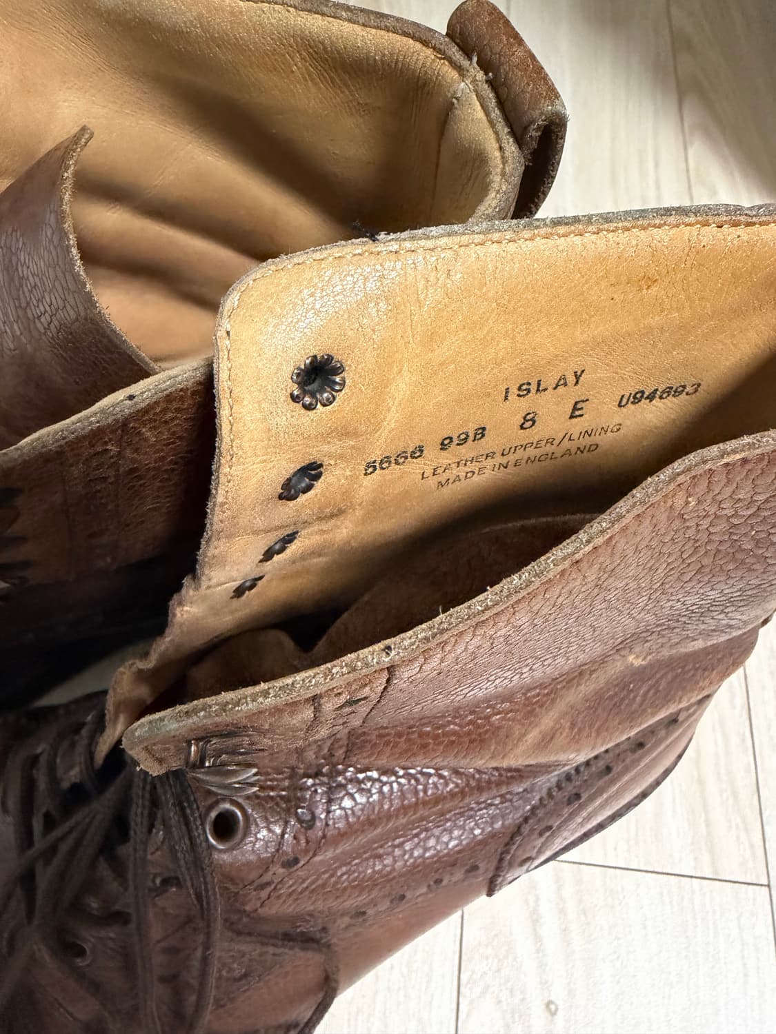 crokett&jones 브라운 레이스업 부츠 상품이미지3