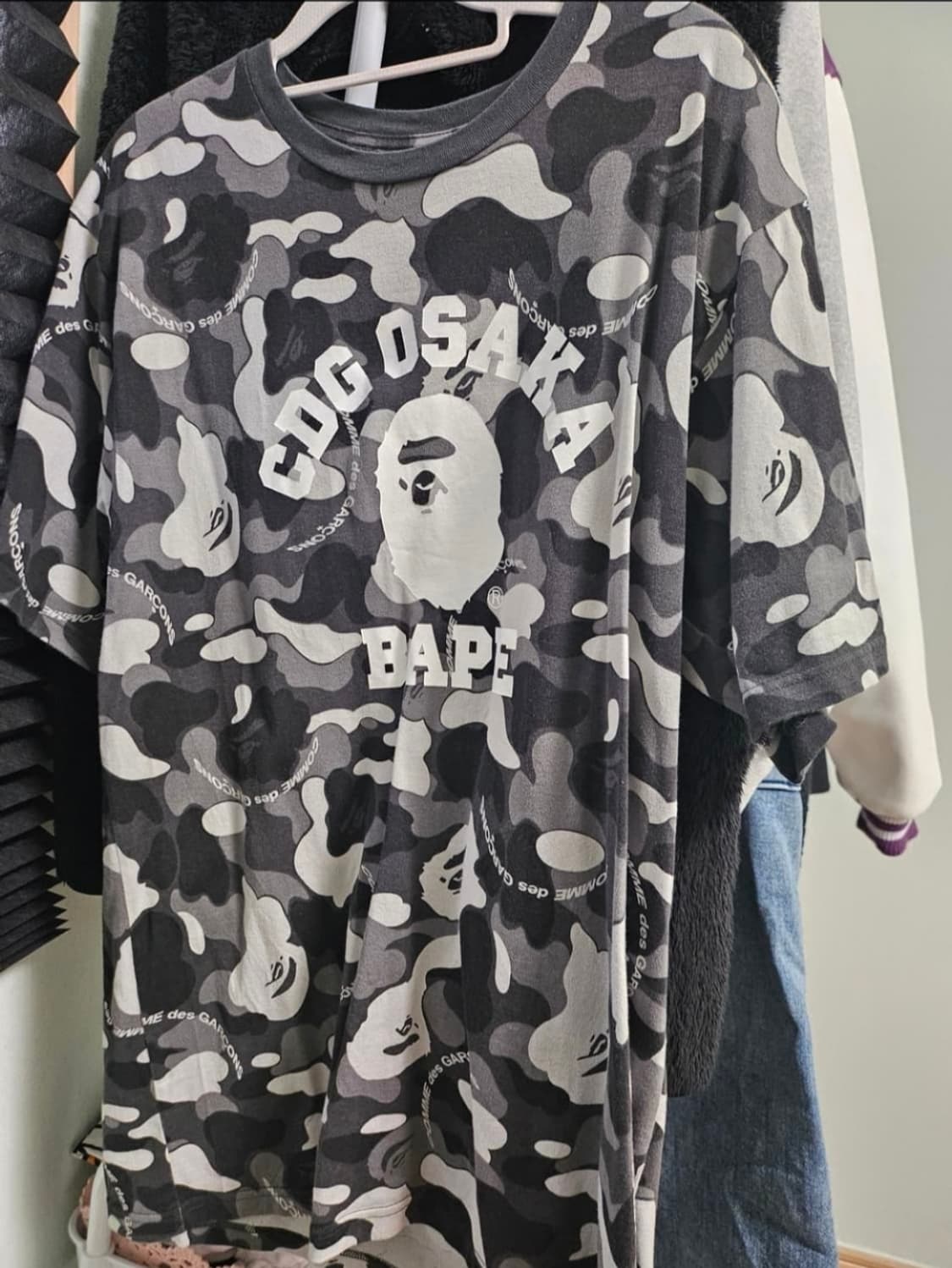 베이프 꼼데가르송 반팔 상품이미지1