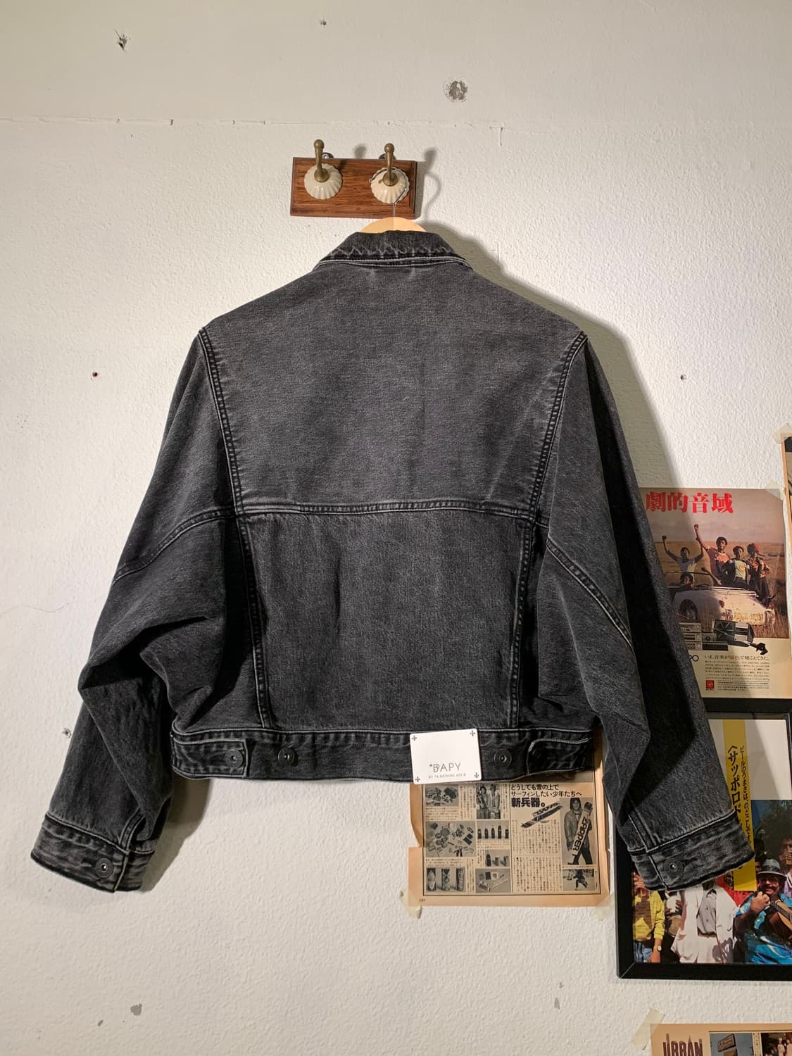 베이피 플라워 비즈 데님 자켓 상품이미지2