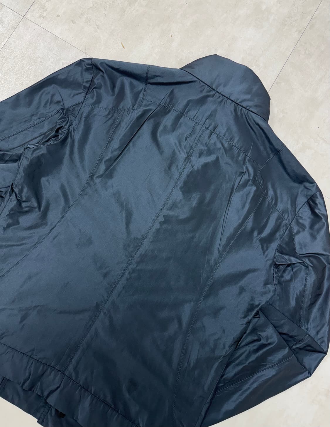 •SOLID HOMME 네이비 폴리에스터 반집업 자켓 상품이미지7