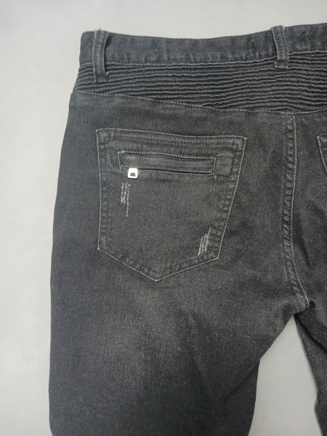 [32] 발망 스크래치 블랙 바이커진 청바지 상품이미지8