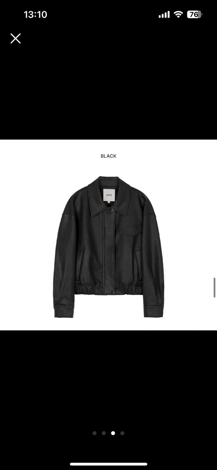 [레이브] 페이크 레더 블루종 자켓 블랙 VL2AM080 상품이미지3