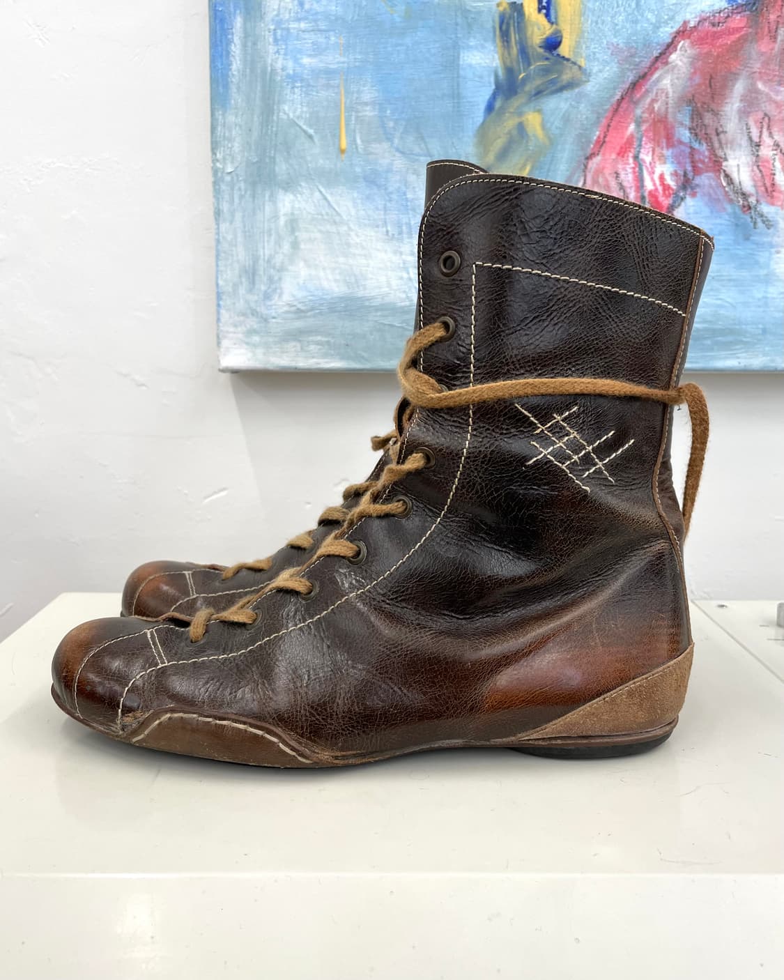 [250] Italy 레더 복싱 부츠 상품이미지3