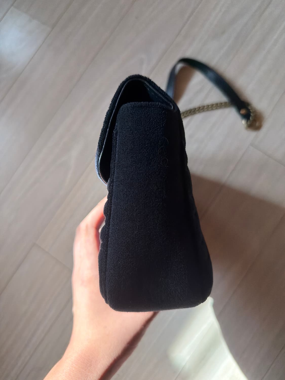 구찌 GG 마몽 미니 체인 숄더백 블랙 상품이미지4