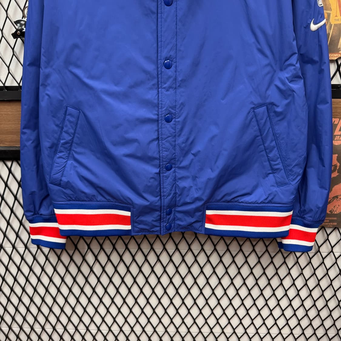 나이키 필라델피아 세븐티식서스 후드 봄버 자켓 레드 블루 상품이미지4