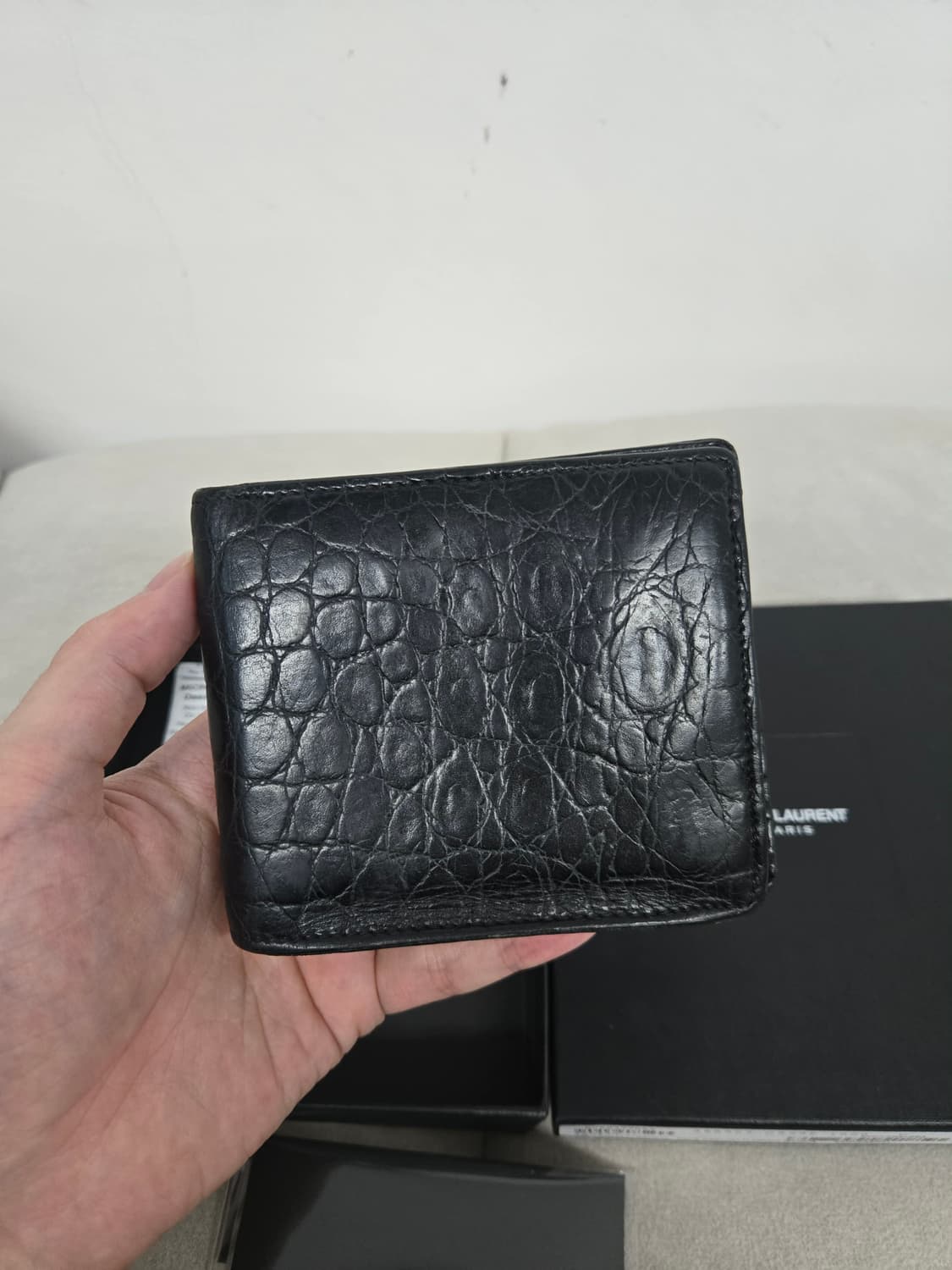 [보증서 정품]입생로랑 악어 반지갑 상품이미지1