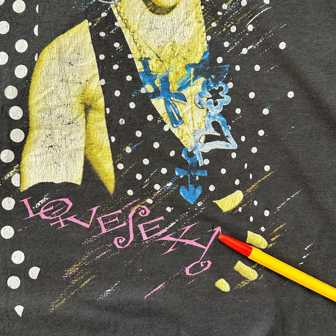 80s USA 프린스 Lovesexy 빈티지 싱글스티치 티셔츠 XL 상품이미지7