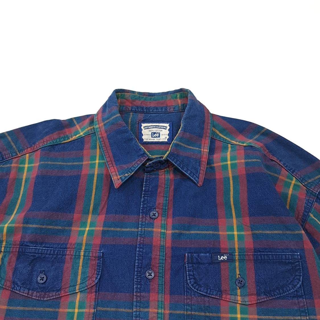 CL644 L 리 90s 미국판 인디고 샴브레이 체크 셔츠 남방 상품이미지2