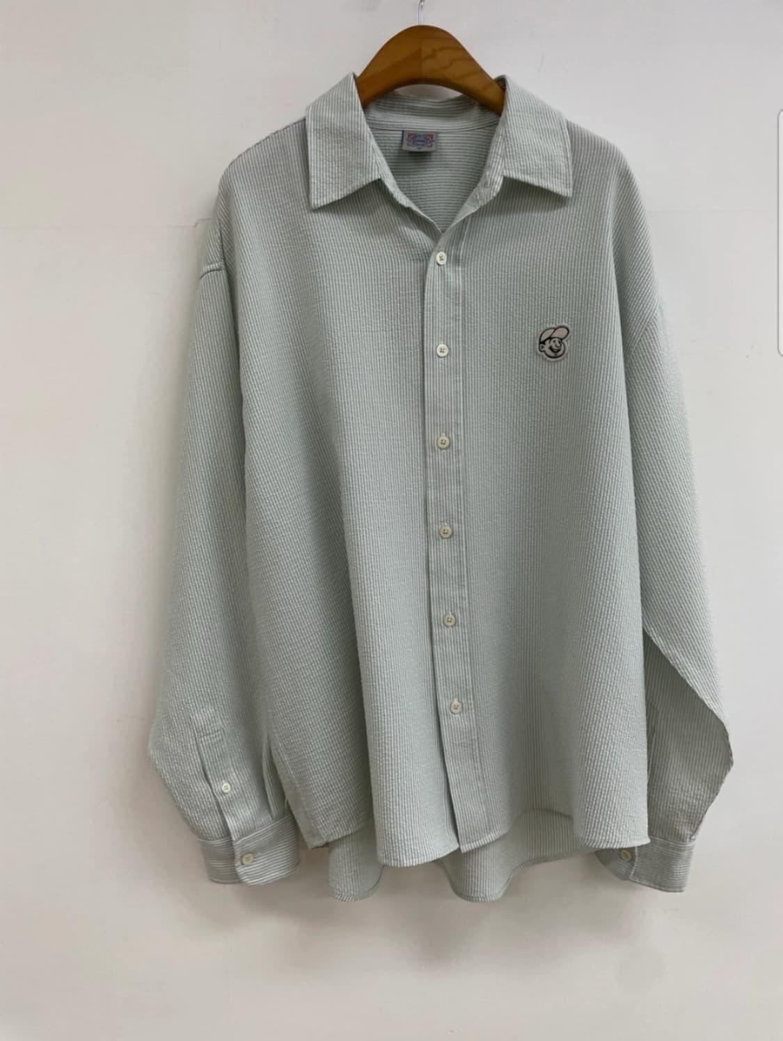 [판매] 이벳필드 시어서커 스트라이프 셔츠 (민트/그린) 상품이미지1